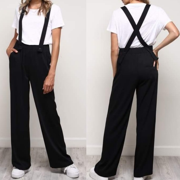 BLAIR BLACK SUSPENDER WOVEN PANTS - Picture 5 of 6